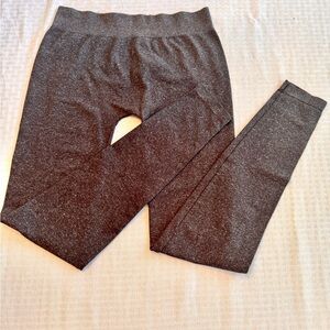 Calzedonia Dark Gray Seamless Leggings TG 1/2 Womens Stretch Yoga Athletic Pants